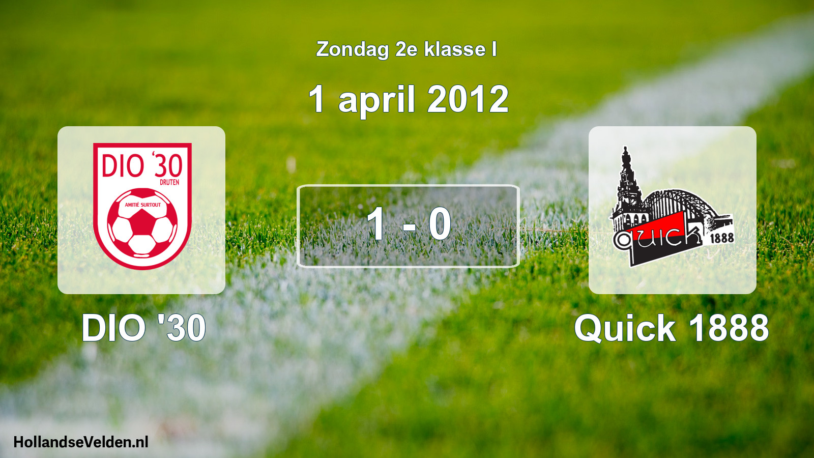 Total number of matches played: DIO '30 - Quick 1888 1 - 0 (1 April 2012)