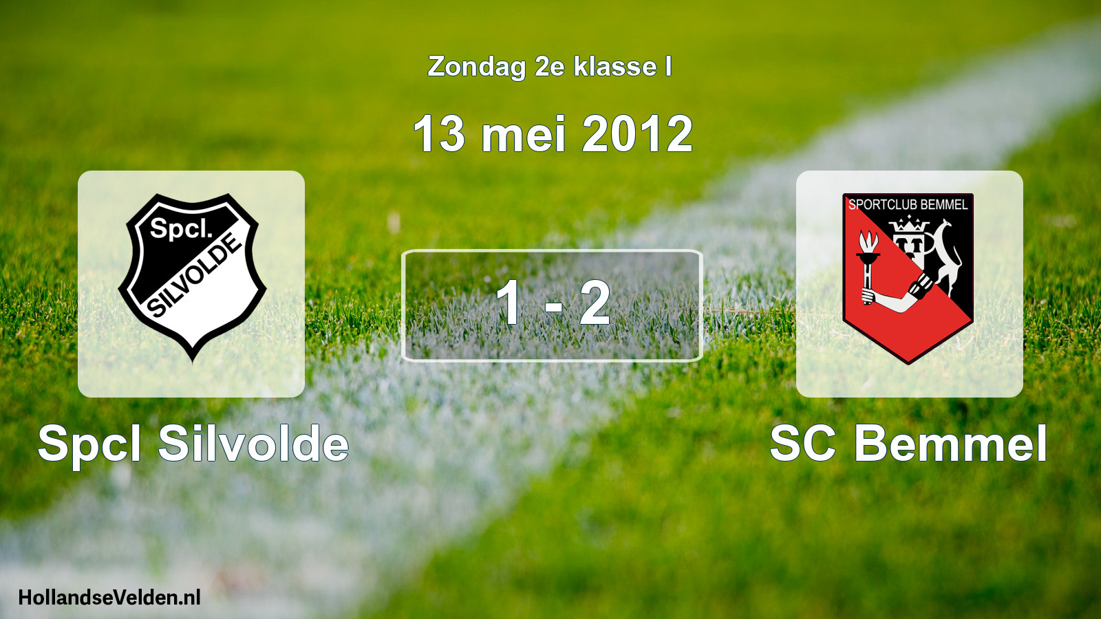 Total number of matches played: Spcl Silvolde - SC Bemmel 1 - 2 (13 May 2012)