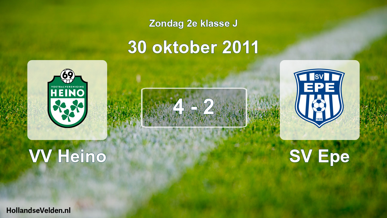 Total number of matches played: VV Heino - SV Epe 4 - 2 (30 October 2011)