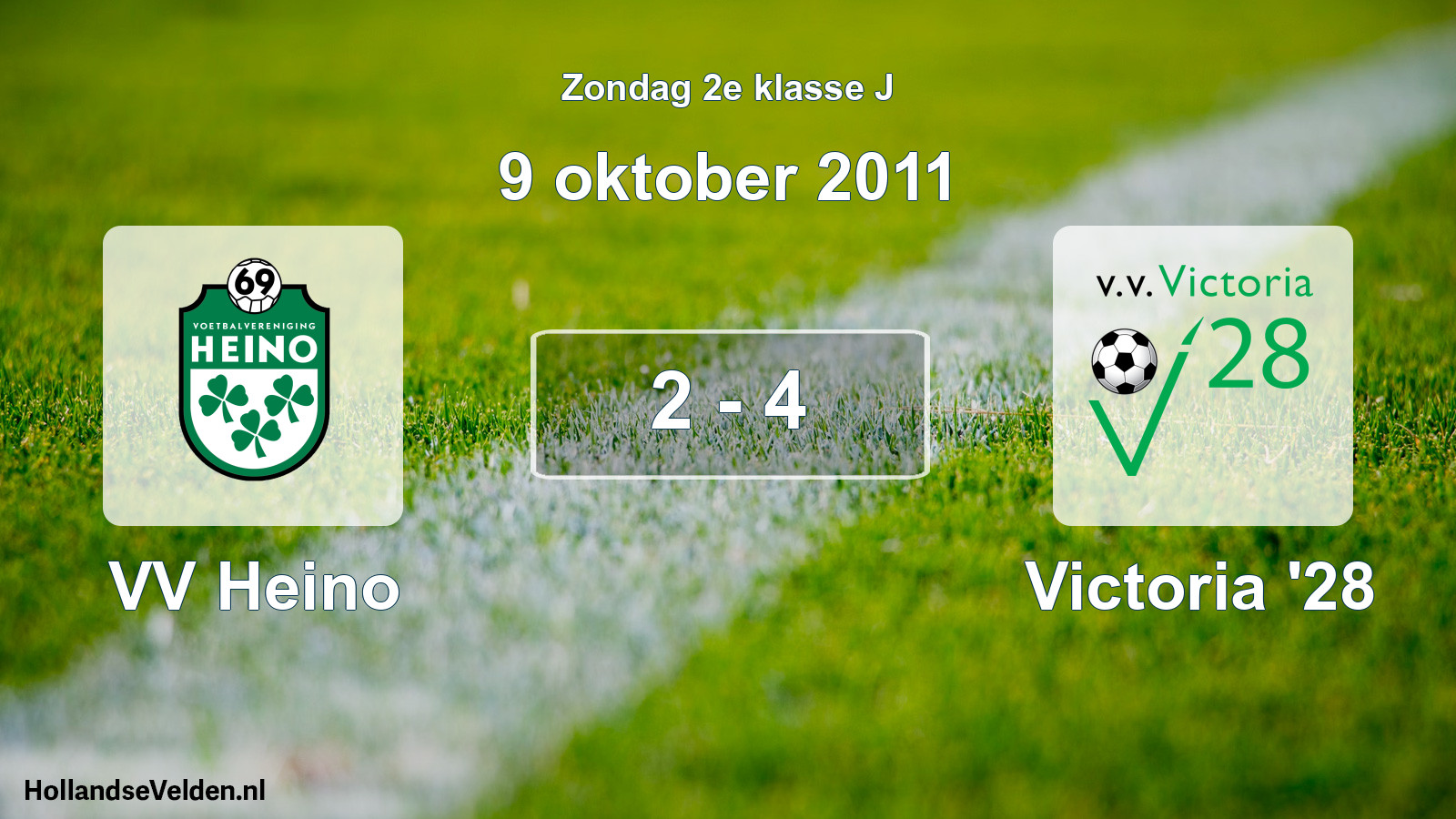 Total number of matches played: VV Heino - Victoria '28 2 - 4 (9 October 2011)