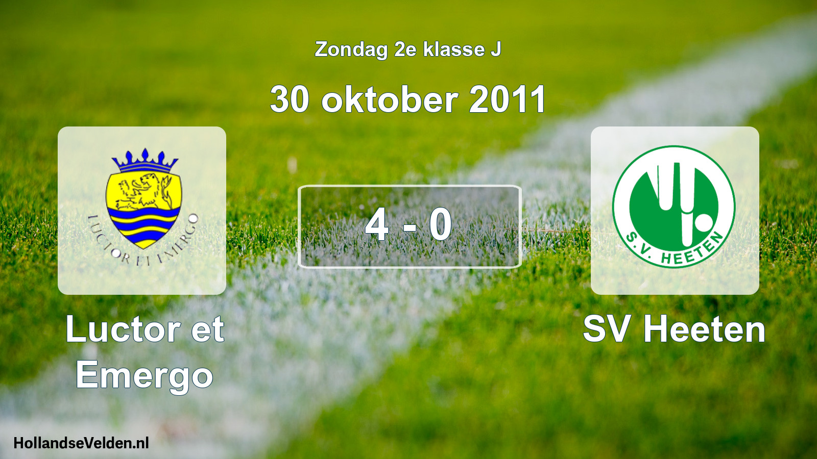 Total number of matches played: Luctor et Emergo - SV Heeten 4 - 0 (30 October 2011)
