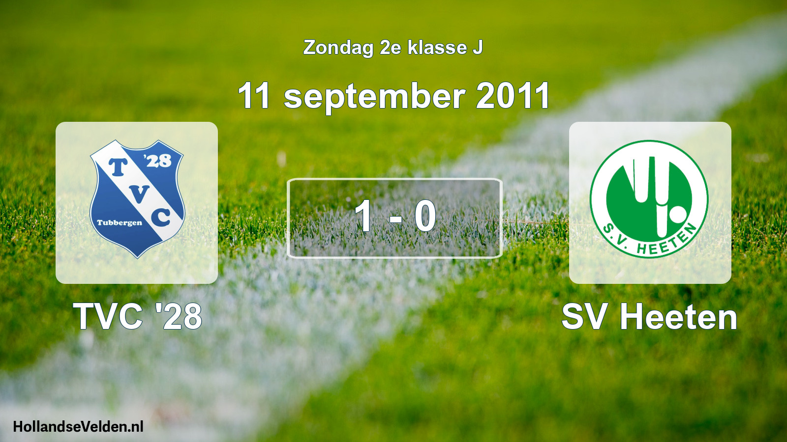 Total number of matches played: TVC '28 - SV Heeten 1 - 0 (11 September 2011)