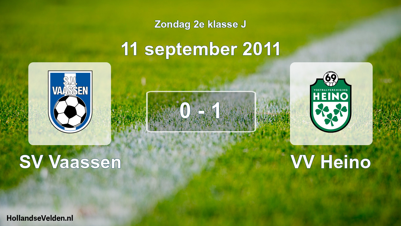 Total number of matches played: SV Vaassen - VV Heino 0 - 1 (11 September 2011)