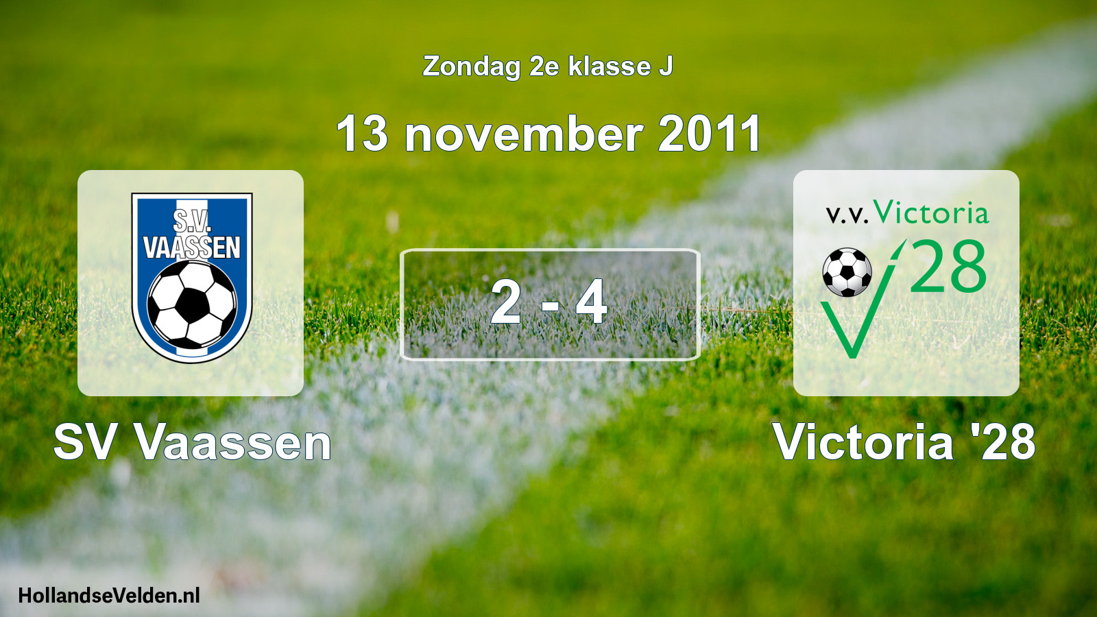 Total number of matches played: SV Vaassen - Victoria '28 2 - 4 (13 November 2011)