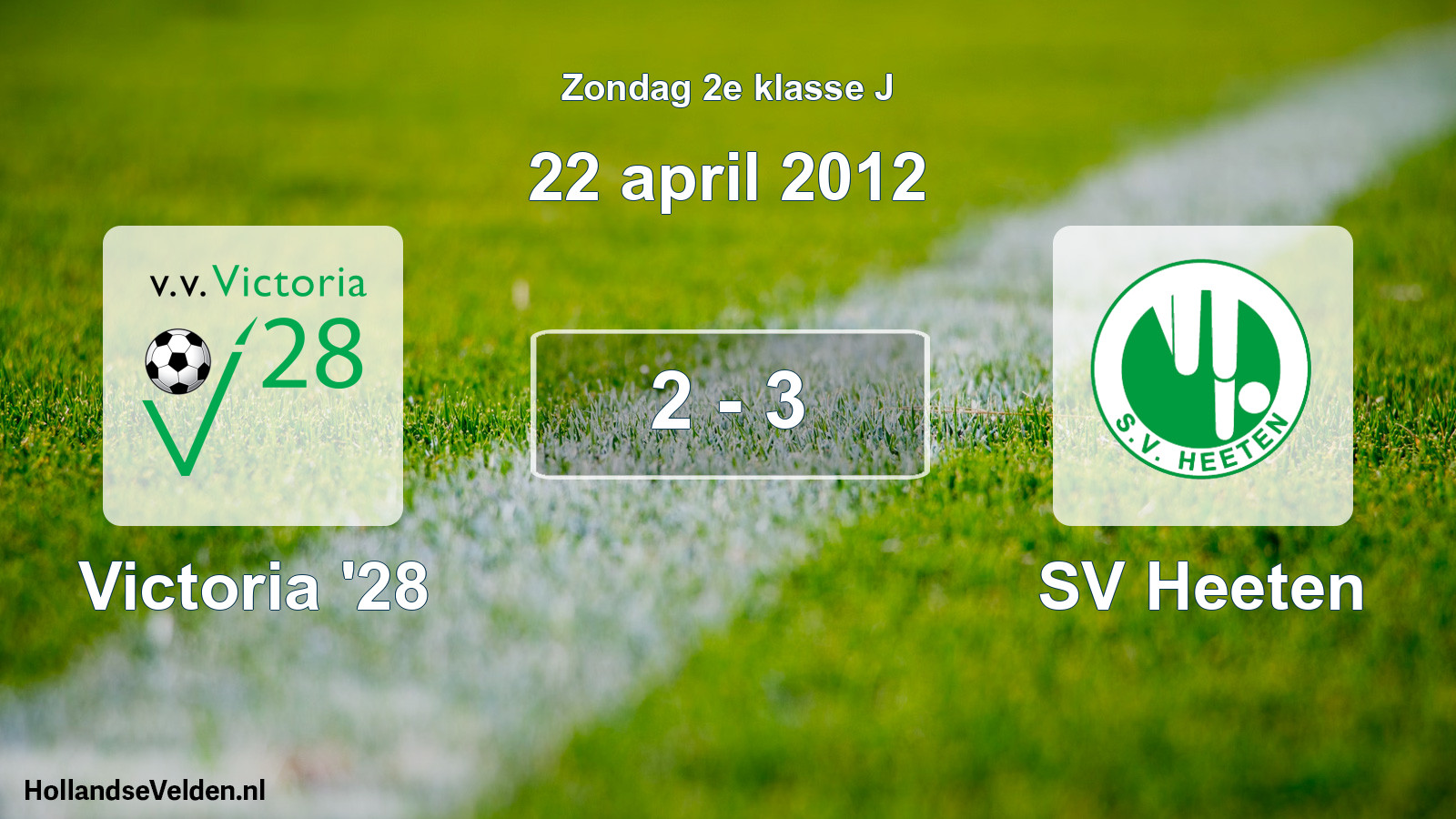 Total number of matches played: Victoria '28 - SV Heeten 2 - 3 (22 April 2012)