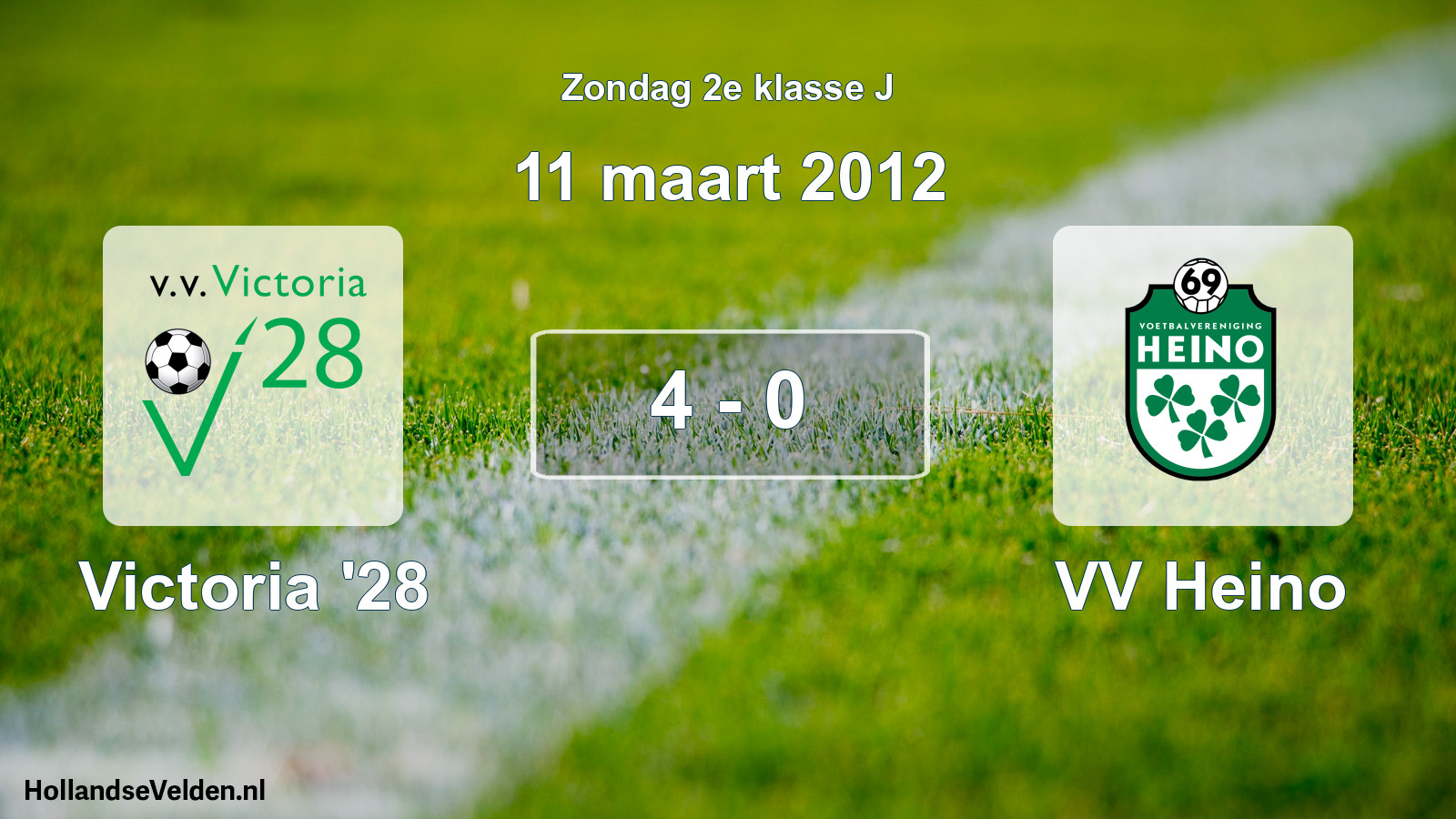 Total number of matches played: Victoria '28 - VV Heino 4 - 0 (11 March 2012)