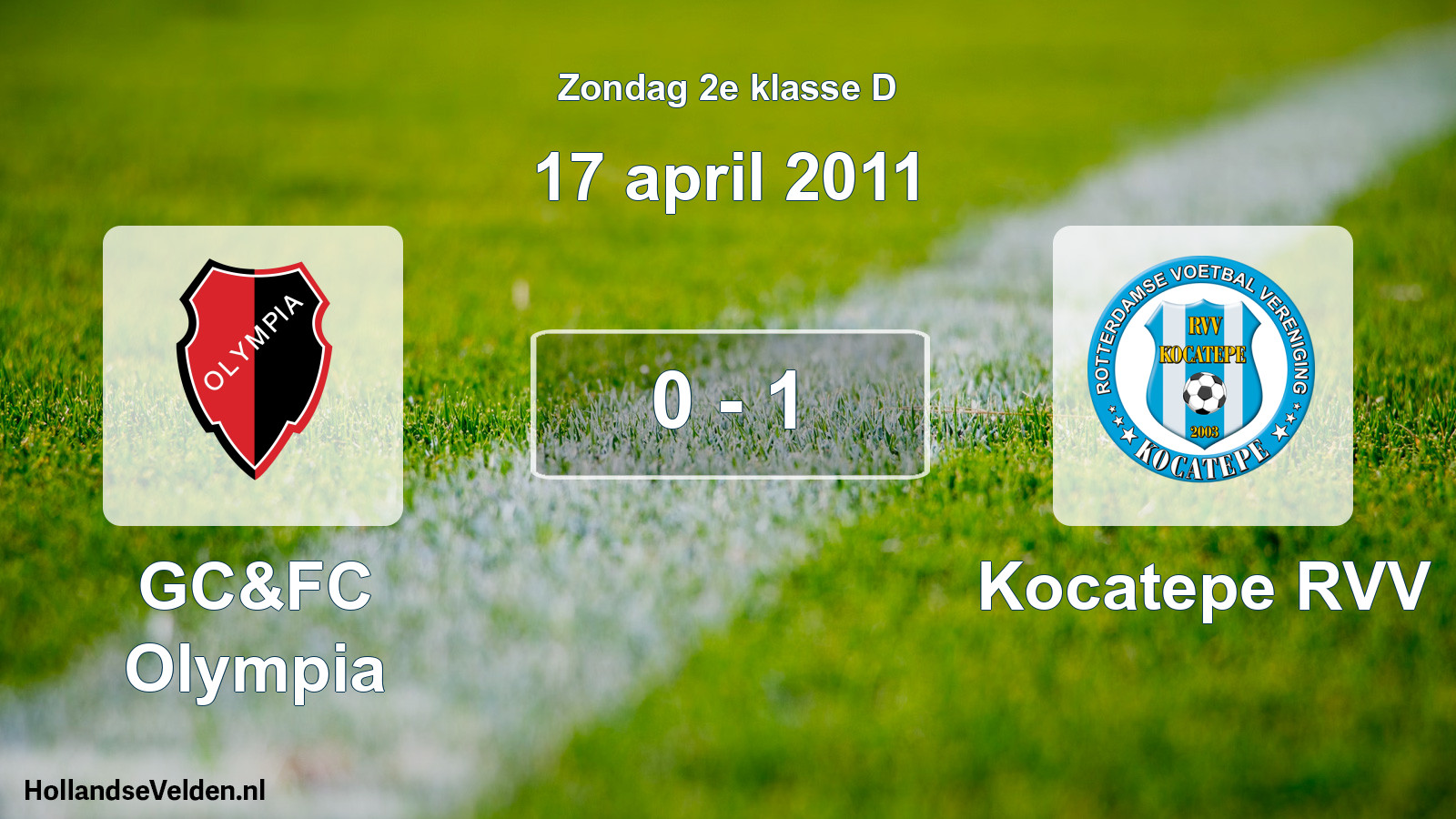 Total number of matches played: GC&FC Olympia - Kocatepe RVV 0 - 1 (17 April 2011)