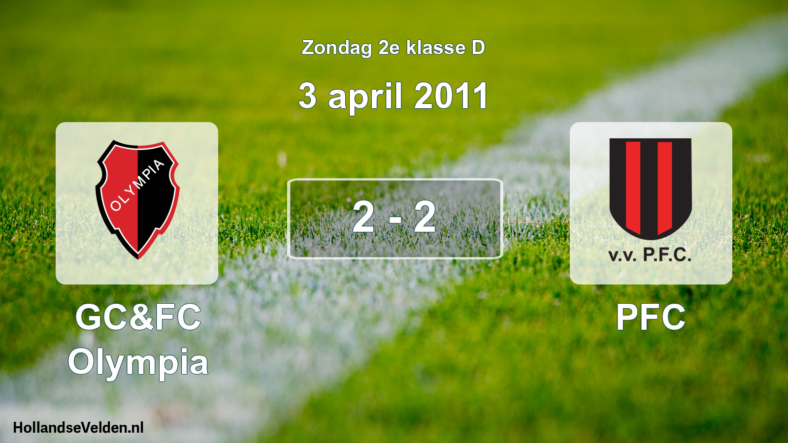 Total number of matches played: GC&FC Olympia - PFC 2 - 2 (3 April 2011)