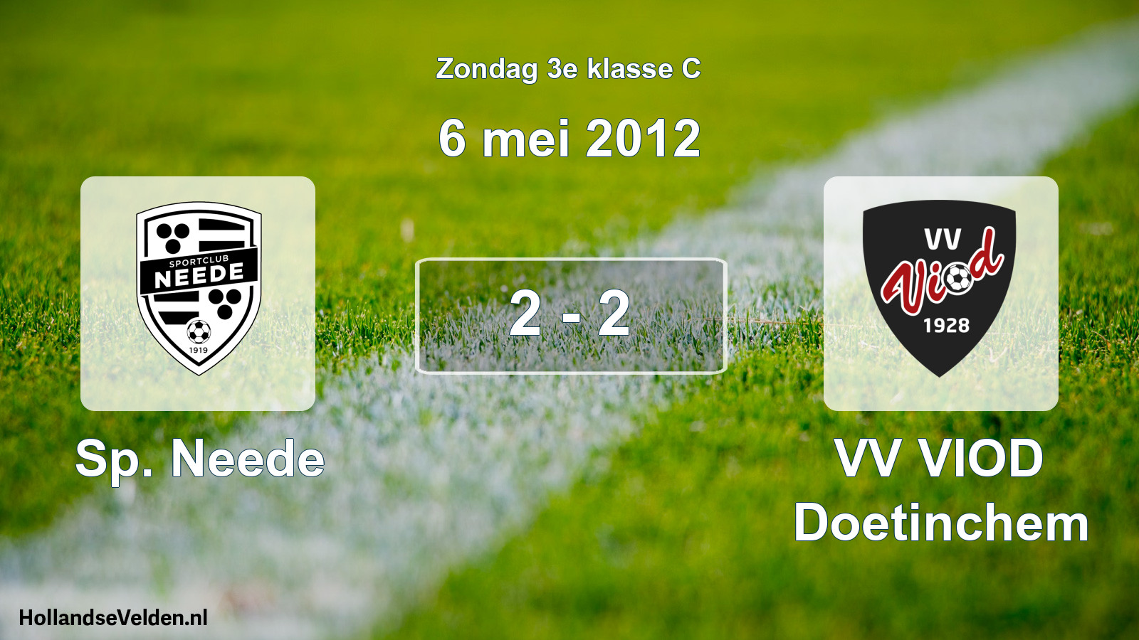 Total number of matches played: Sp. Neede - VV VIOD Doetinchem 2 - 2 (6 May 2012)