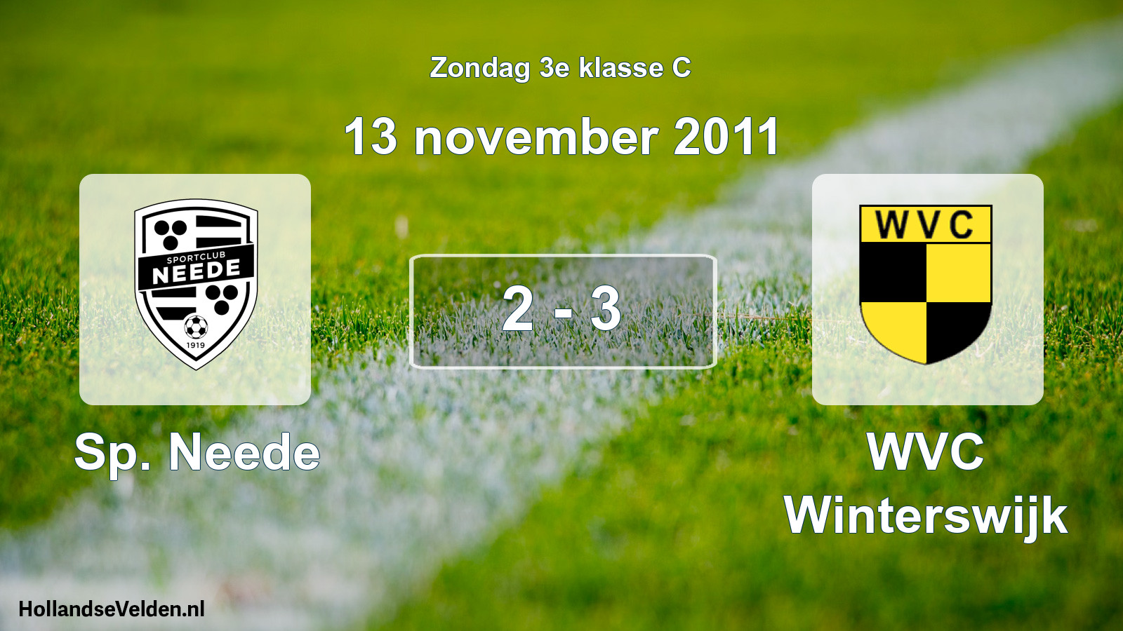 Total number of matches played: Sp. Neede - WVC Winterswijk 2 - 3 (13 November 2011)
