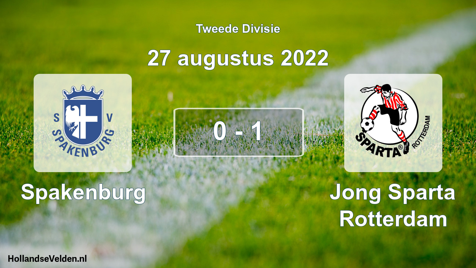 Total number of matches played: Spakenburg - Jong Sparta Rotterdam 0 - 1 (27 August 2022)