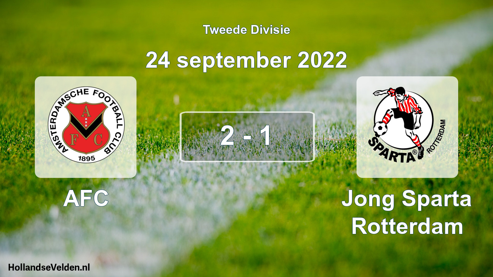 Total number of matches played: AFC - Jong Sparta Rotterdam 2 - 1 (24 September 2022)
