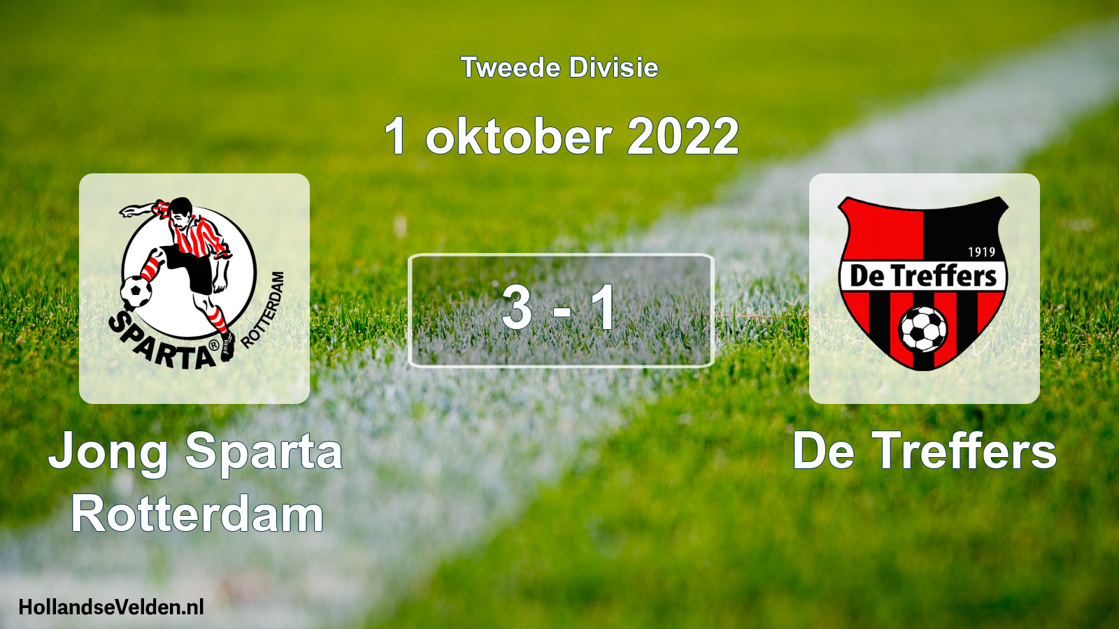 Total number of matches played: Jong Sparta Rotterdam - De Treffers 3 - 1 (1 October 2022)