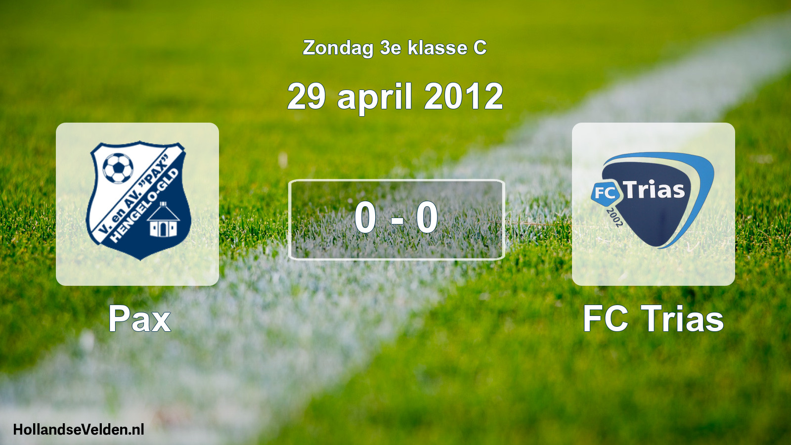 Total number of matches played: Pax - FC Trias 0 - 0 (29 April 2012)