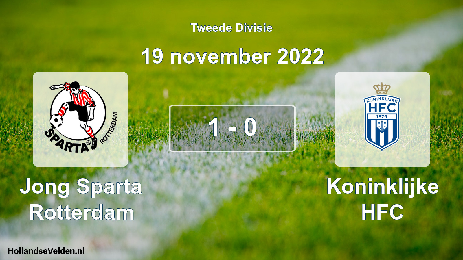 Total number of matches played: Jong Sparta Rotterdam - Koninklijke HFC 1 - 0 (19 November 2022)