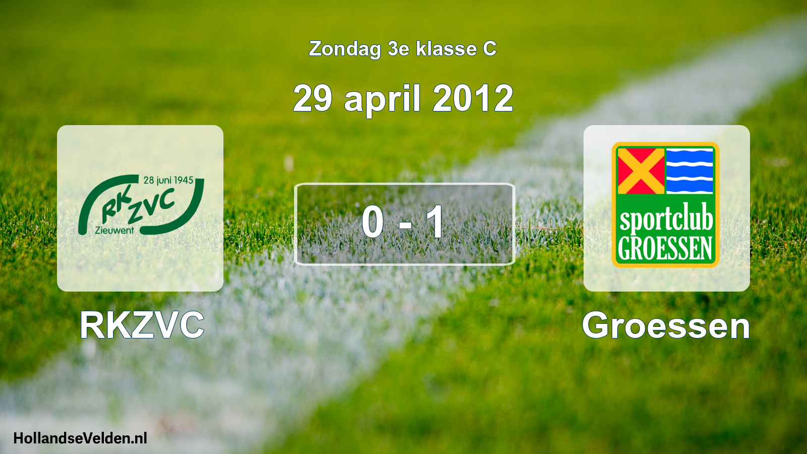 Total number of matches played: RKZVC - Groessen 0 - 1 (29 April 2012)