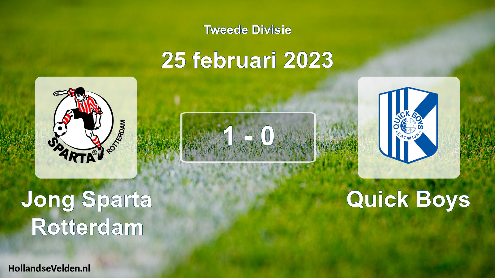 Total number of matches played: Jong Sparta Rotterdam - Quick Boys 1 - 0 (25 February 2023)