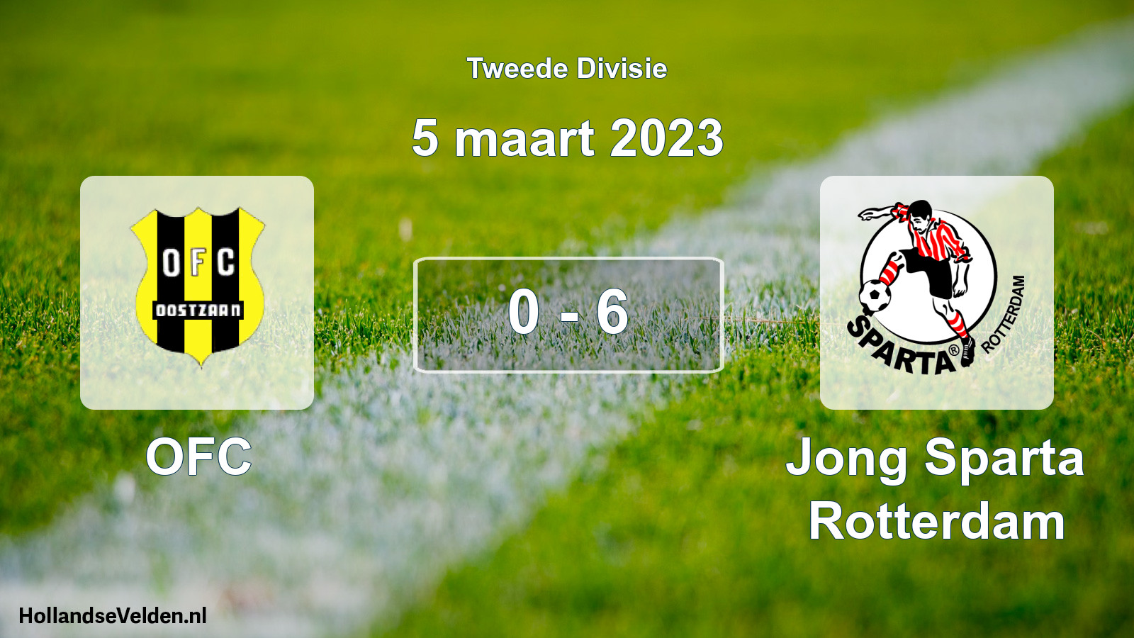 Total number of matches played: OFC - Jong Sparta Rotterdam 0 - 6 (5 March 2023)
