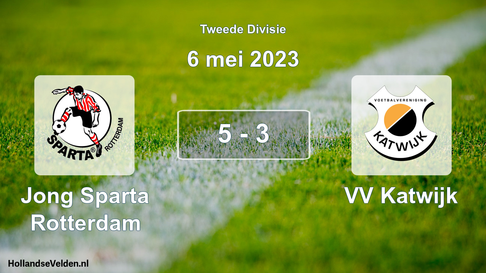 Total number of matches played: Jong Sparta Rotterdam - VV Katwijk 5 - 3 (6 May 2023)