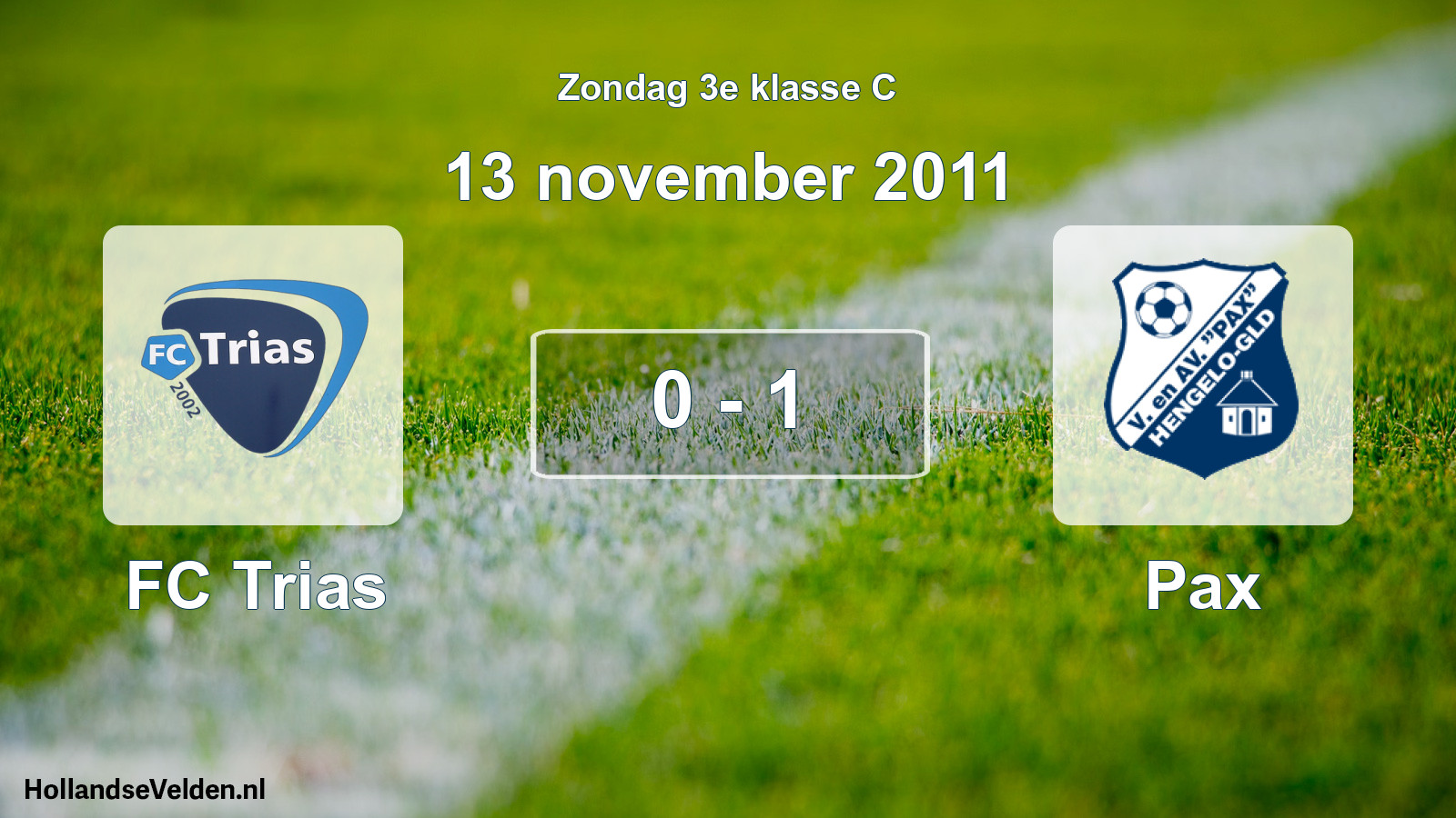 Total number of matches played: FC Trias - Pax 0 - 1 (13 November 2011)