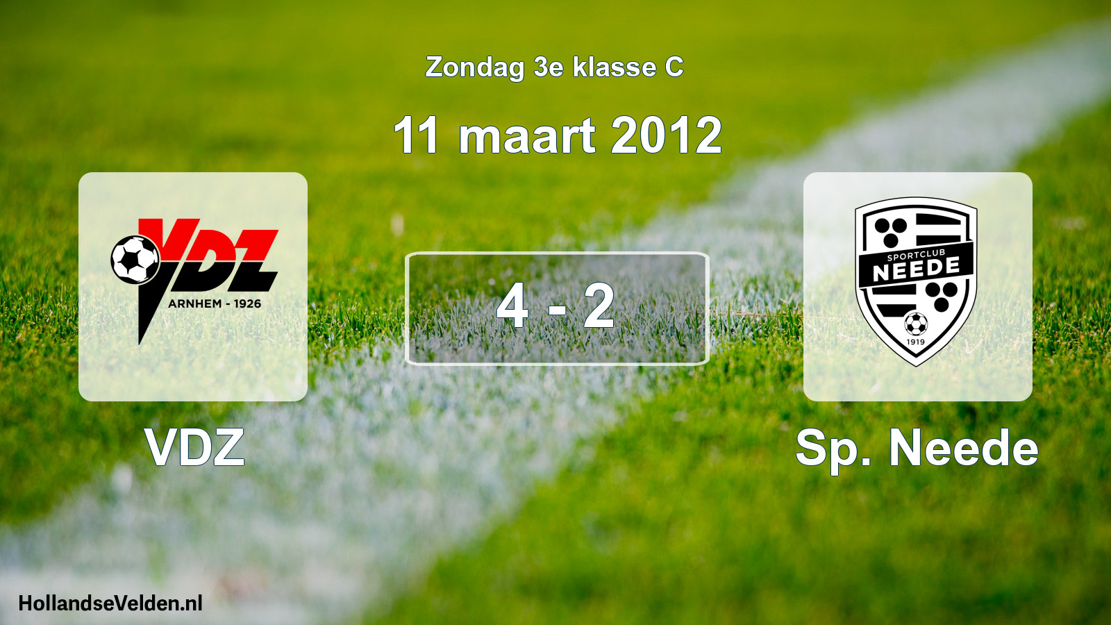 Total number of matches played: VDZ - Sp. Neede 4 - 2 (11 March 2012)