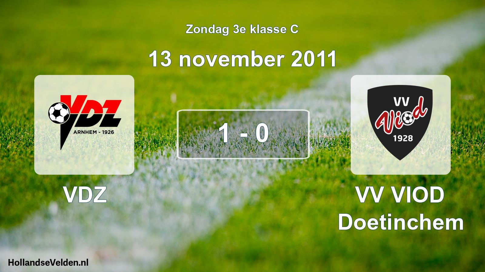 Total number of matches played: VDZ - VV VIOD Doetinchem 1 - 0 (13 November 2011)