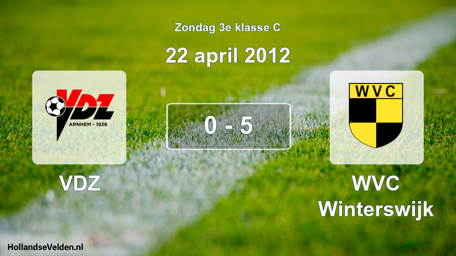 Total number of matches played: VDZ - WVC Winterswijk 0 - 5 (22 April 2012)