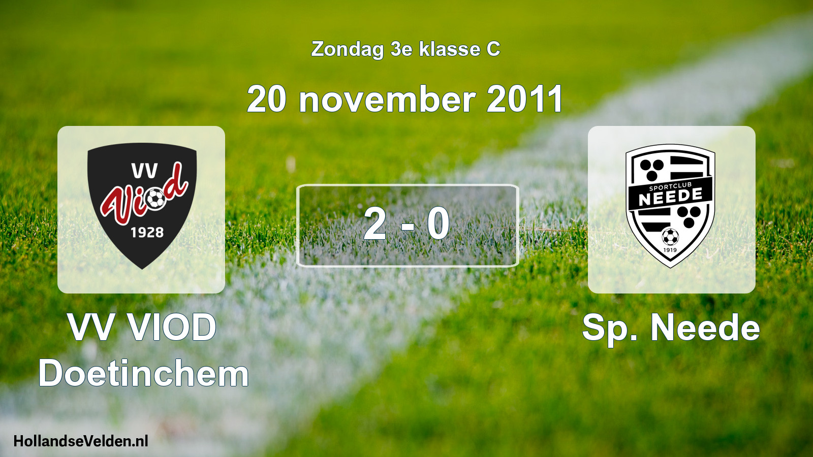 Total number of matches played: VV VIOD Doetinchem - Sp. Neede 2 - 0 (20 November 2011)