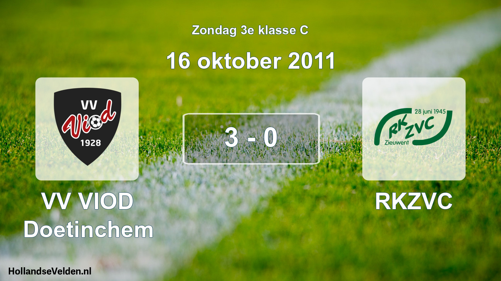 Total number of matches played: VV VIOD Doetinchem - RKZVC 3 - 0 (16 October 2011)