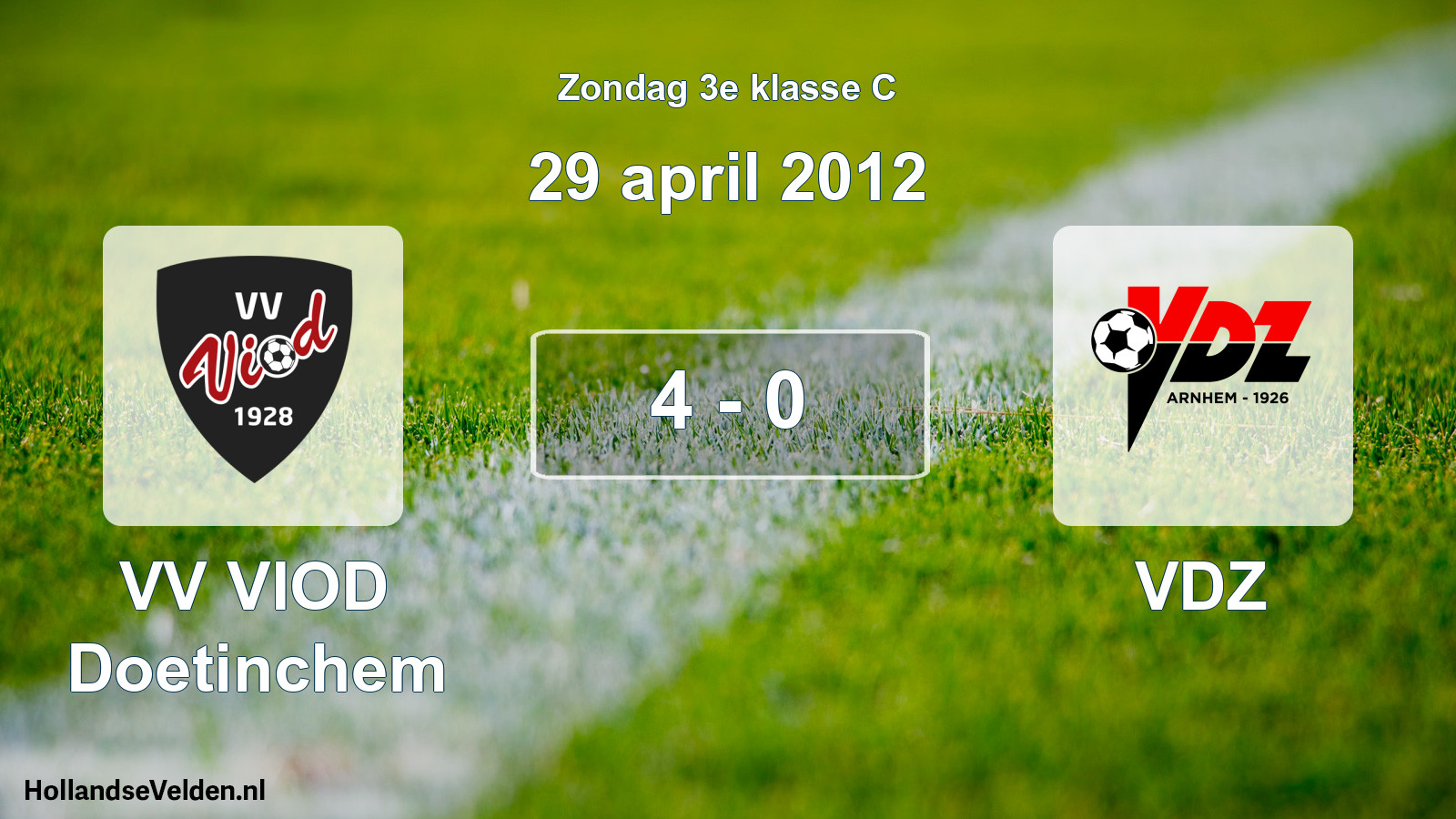 Total number of matches played: VV VIOD Doetinchem - VDZ 4 - 0 (29 April 2012)