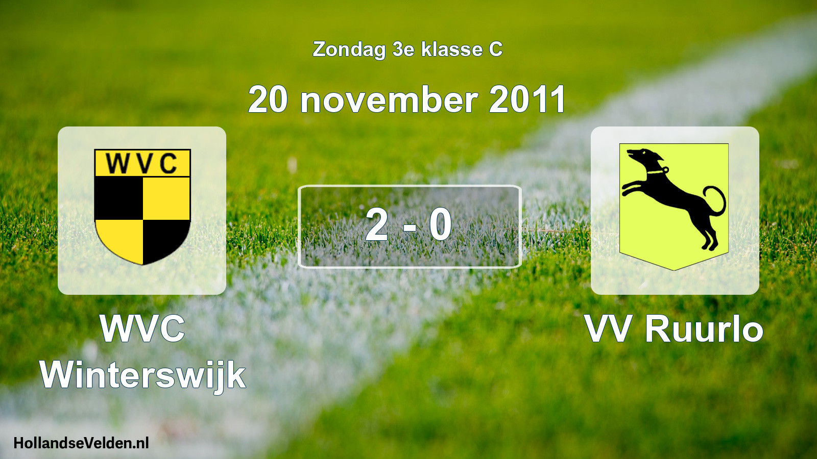Total number of matches played: WVC Winterswijk - VV Ruurlo 2 - 0 (20 November 2011)