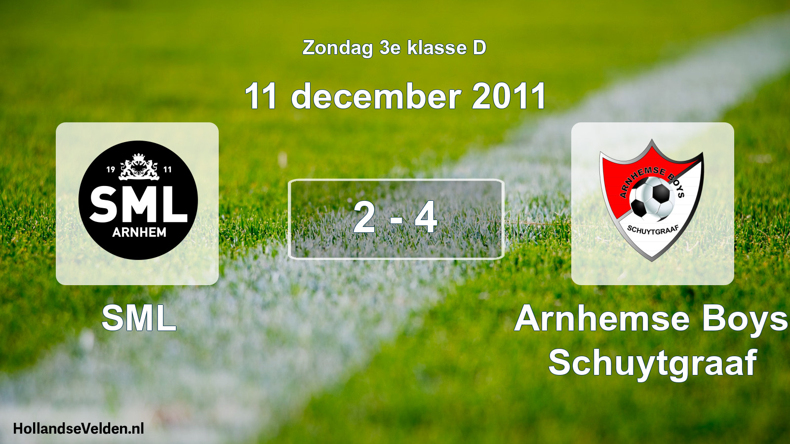 Total number of matches played: SML - Arnhemse Boys Schuytgraaf 2 - 4 (11 December 2011)