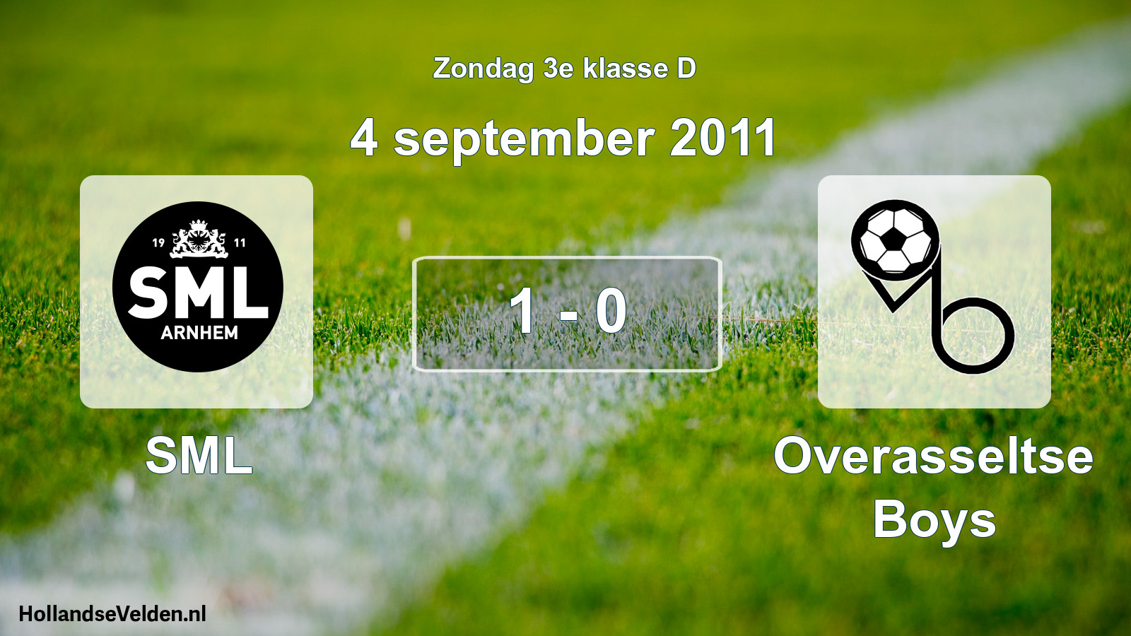 Total number of matches played: SML - Overasseltse Boys 1 - 0 (4 September 2011)