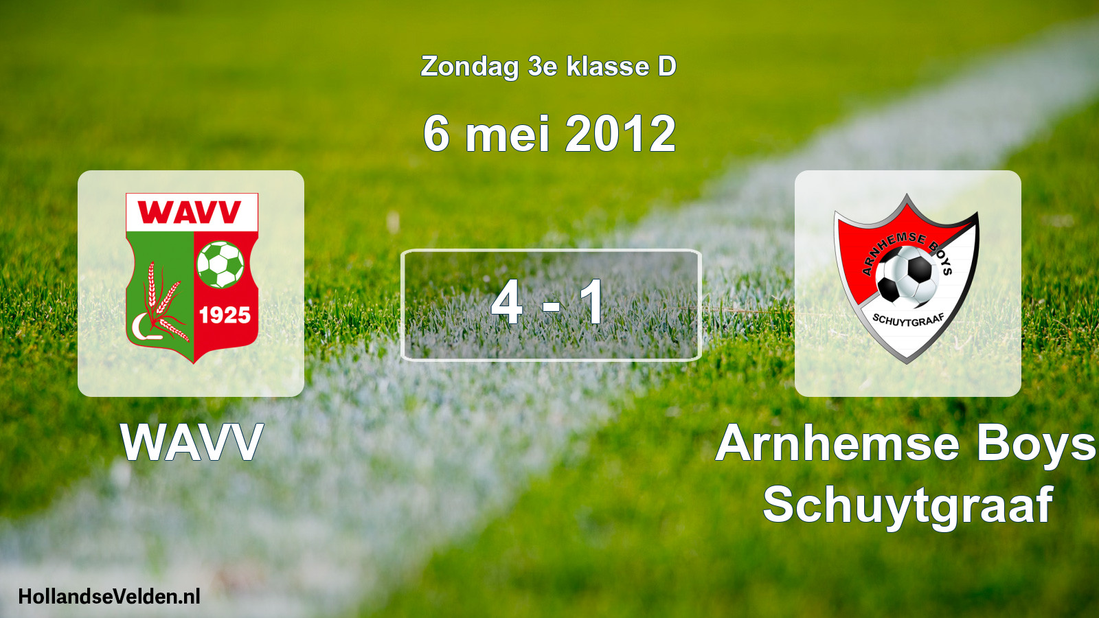 Total number of matches played: WAVV - Arnhemse Boys Schuytgraaf 4 - 1 (6 May 2012)