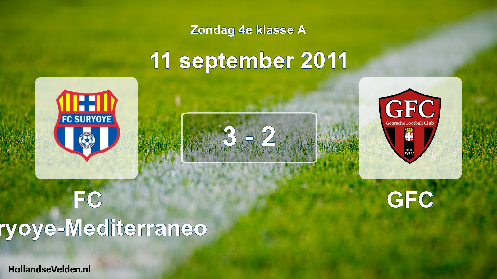 Total number of matches played: FC Suryoye-Mediterraneo - GFC 3 - 2 (11 September 2011)