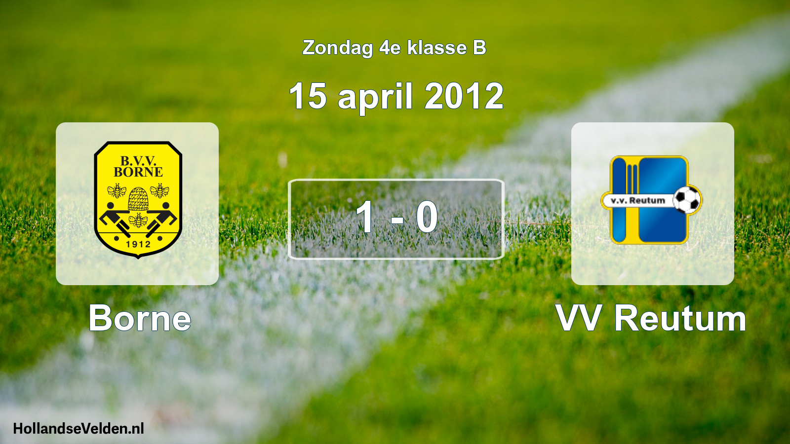 Total number of matches played: Borne - VV Reutum 1 - 0 (15 April 2012)