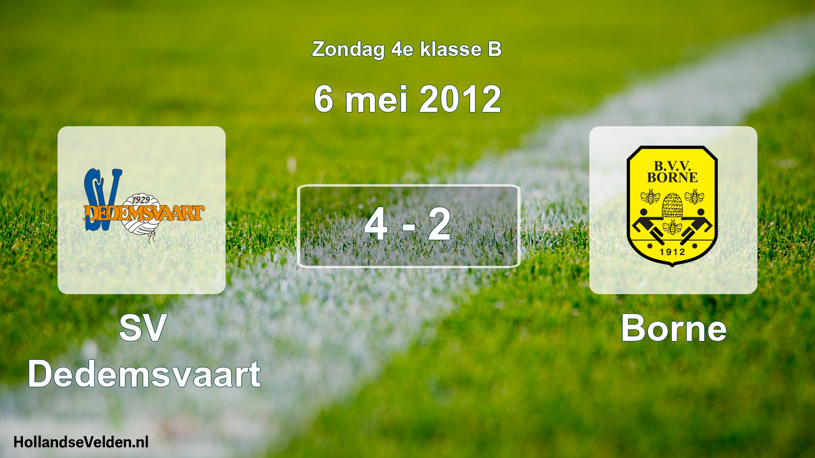 Total number of matches played: SV Dedemsvaart - Borne 4 - 2 (6 May 2012)