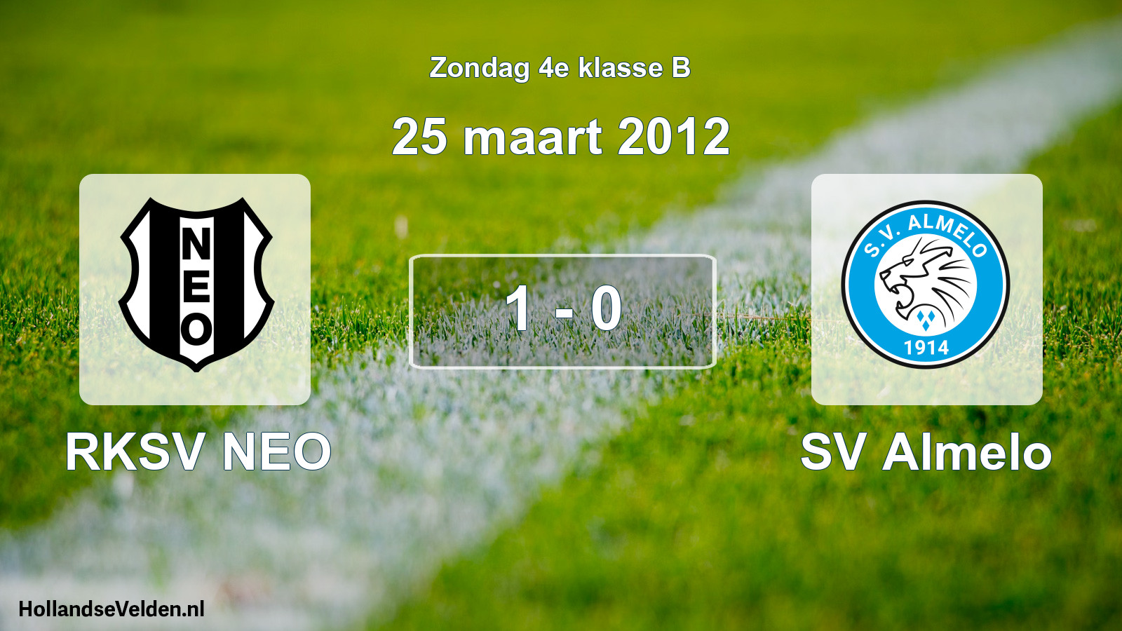 Total number of matches played: RKSV NEO - SV Almelo 1 - 0 (25 March 2012)