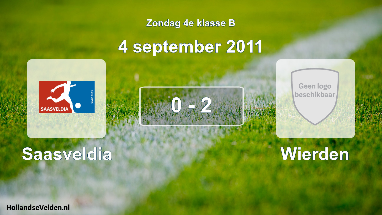 Total number of matches played: Saasveldia - Wierden 0 - 2 (4 September 2011)