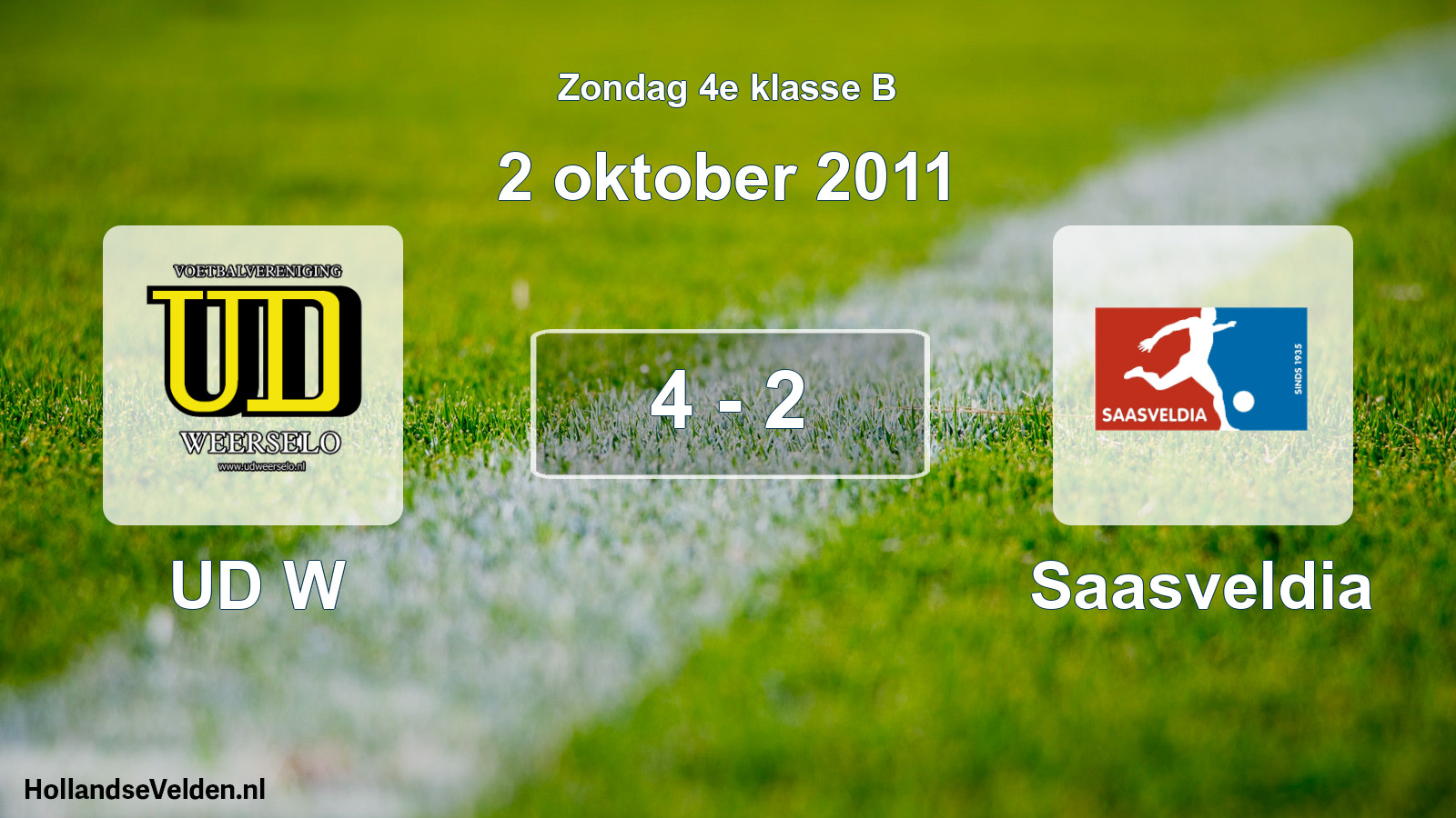 Total number of matches played: UD W - Saasveldia 4 - 2 (2 October 2011)