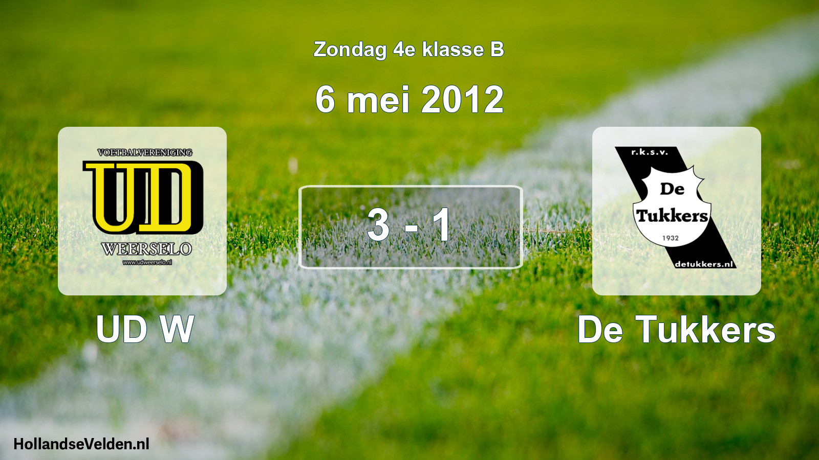 Total number of matches played: UD W - De Tukkers 3 - 1 (6 May 2012)