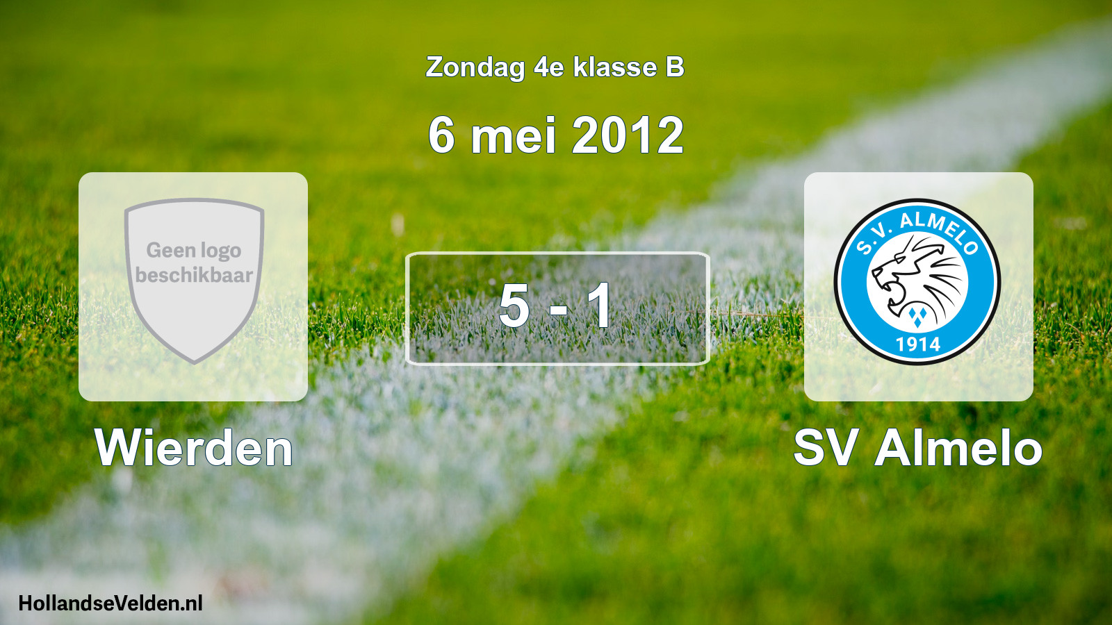 Total number of matches played: Wierden - SV Almelo 5 - 1 (6 May 2012)