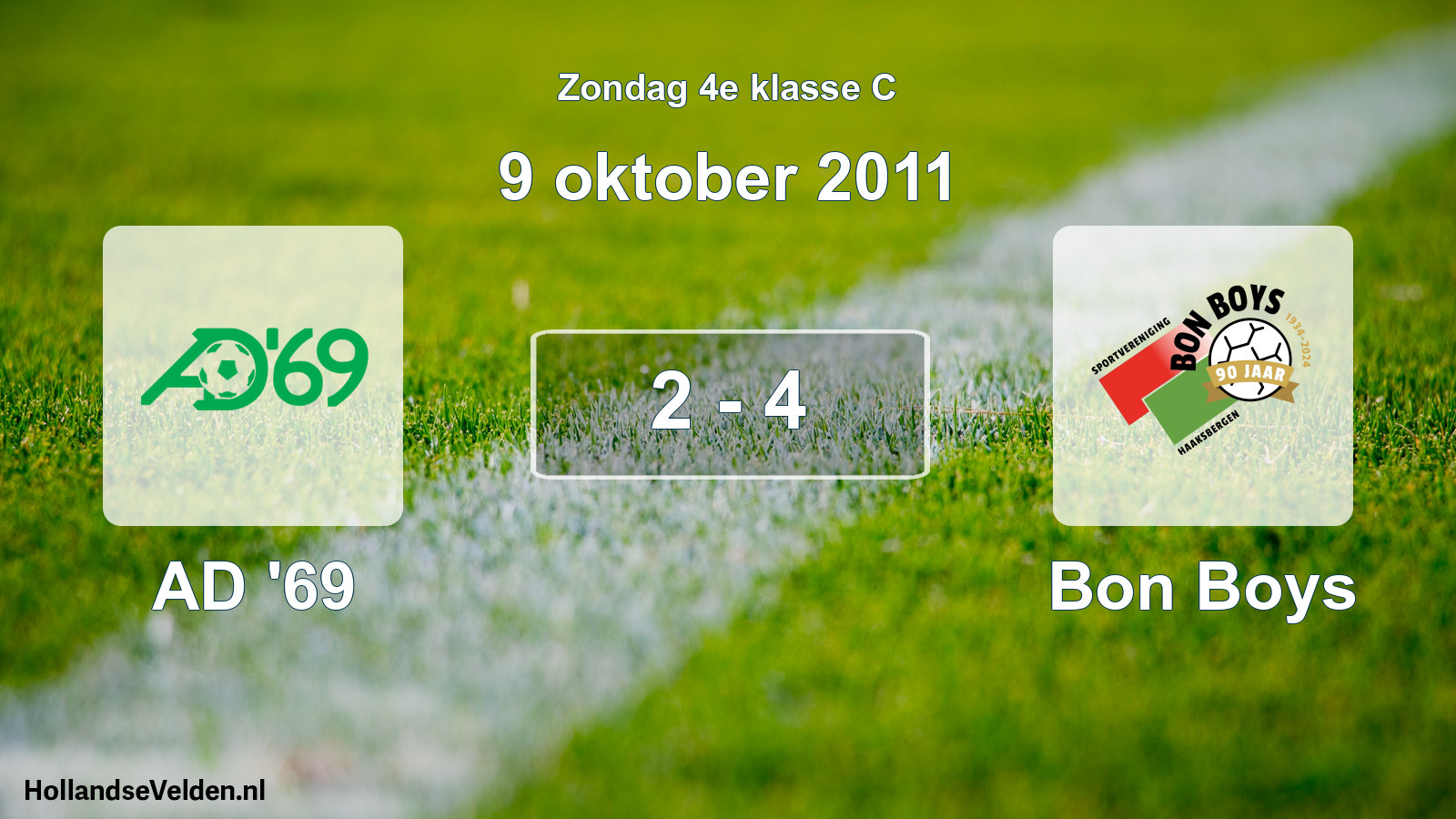Total number of matches played: AD '69 - Bon Boys 2 - 4 (9 October 2011)