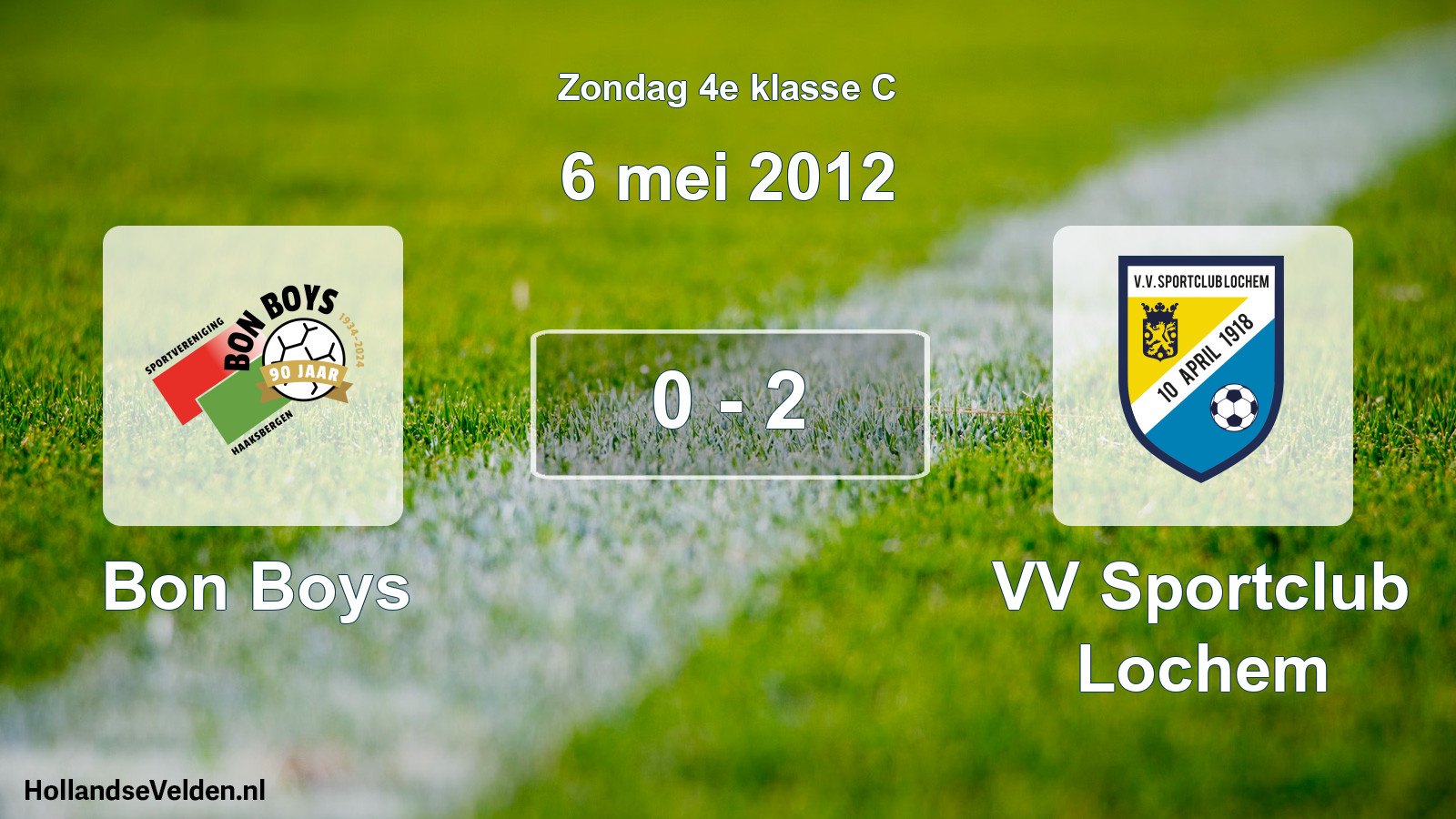 Total number of matches played: Bon Boys - VV Sportclub Lochem 0 - 2 (6 May 2012)