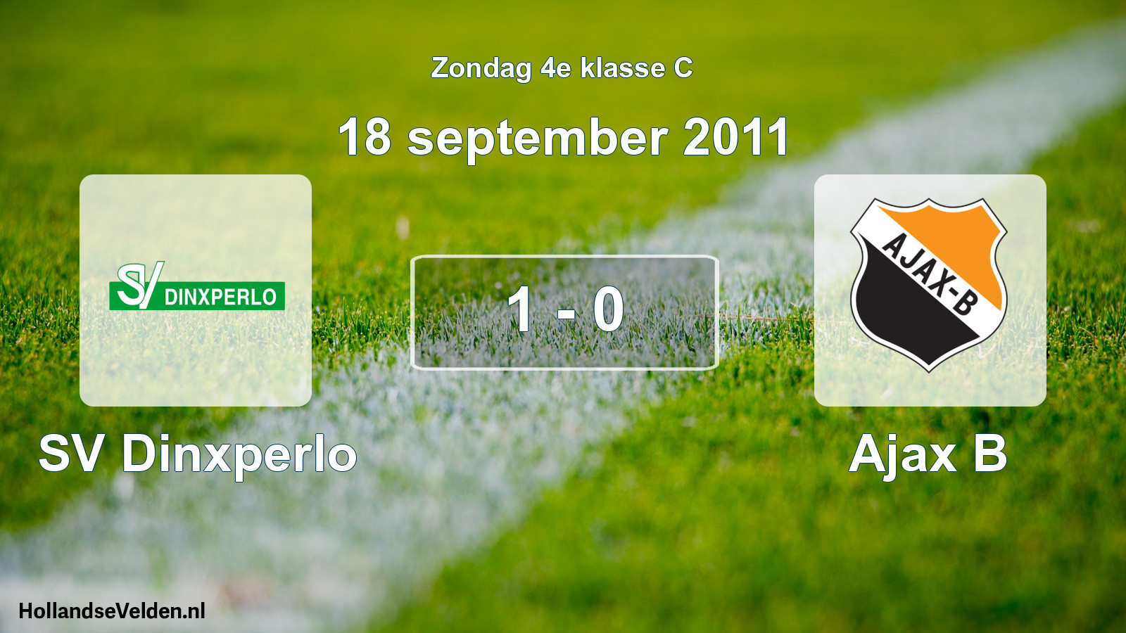 Total number of matches played: SV Dinxperlo - Ajax B 1 - 0 (18 September 2011)