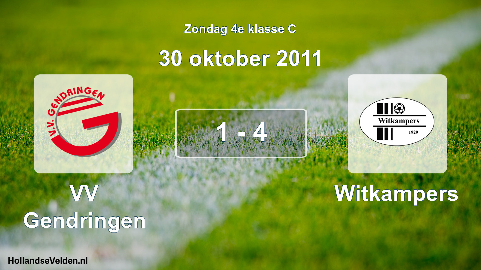 Total number of matches played: VV Gendringen - Witkampers 1 - 4 (30 October 2011)
