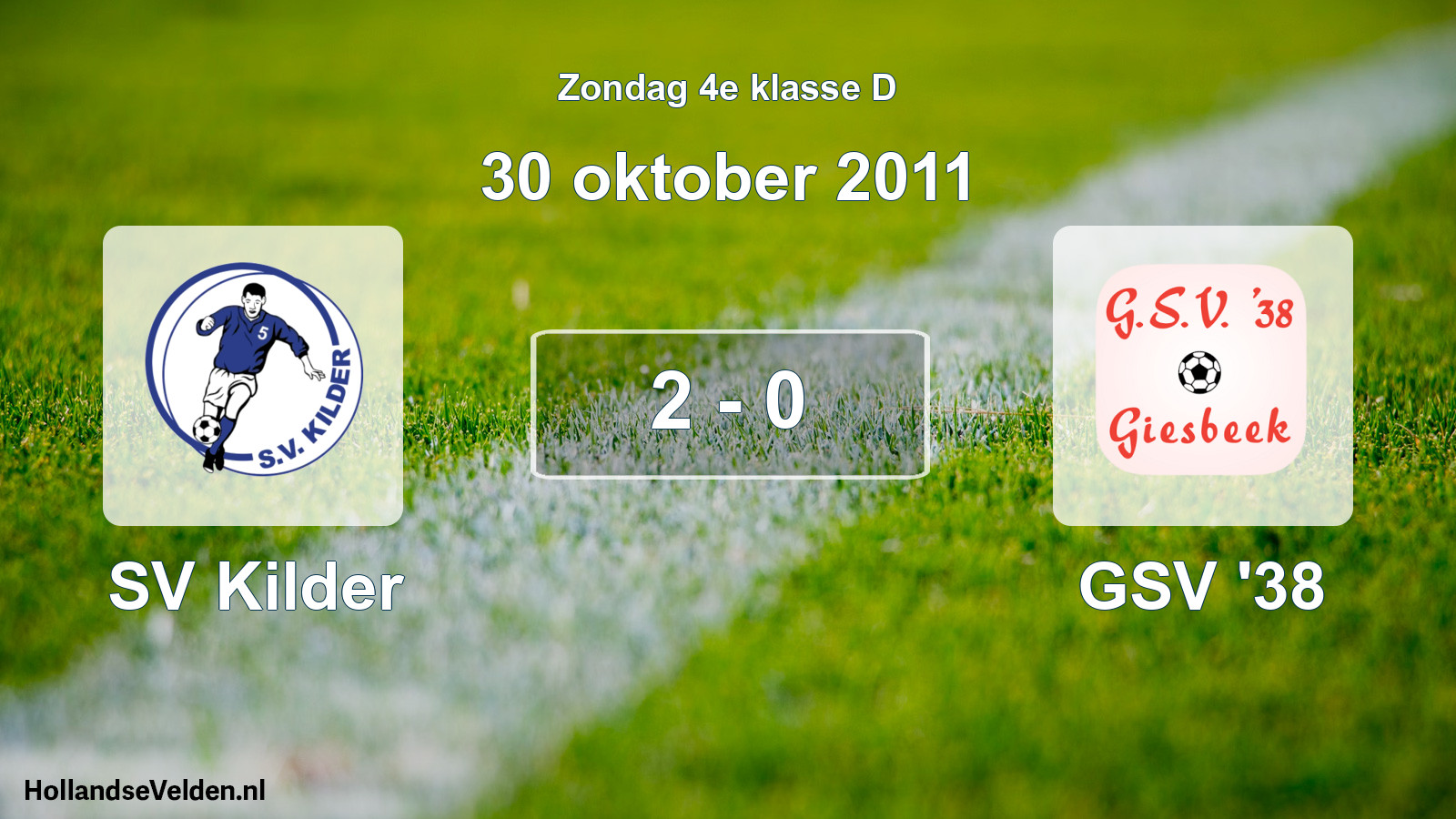 Total number of matches played: SV Kilder - GSV '38 2 - 0 (30 October 2011)