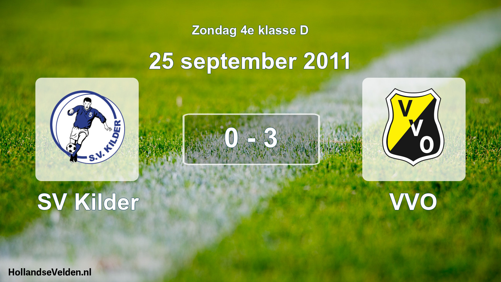 Total number of matches played: SV Kilder - VVO 0 - 3 (25 September 2011)