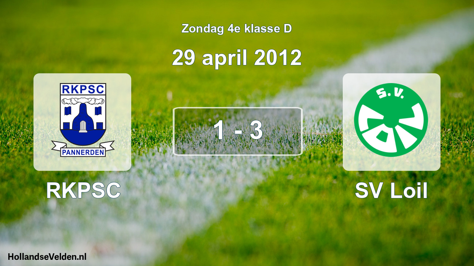 Total number of matches played: RKPSC - SV Loil 1 - 3 (29 April 2012)