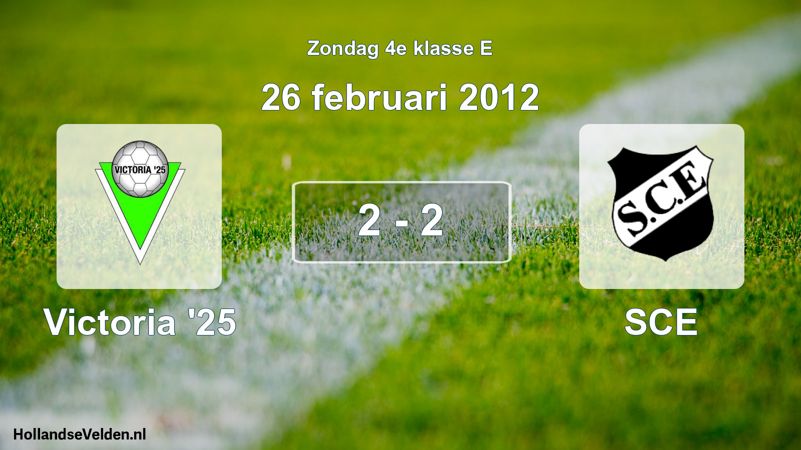 Total number of matches played: Victoria '25 - SCE 2 - 2 (26 February 2012)